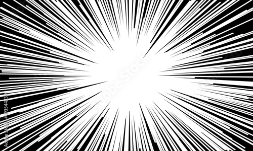 Arrière-plan des lignes d'action de la bande dessinée. Lignes de vitesse Cadre manga isolé sur fond transparent. Conception graphique vectorielle 