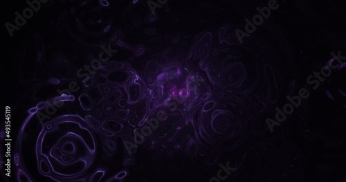 Abstract background  smooth multicolored lines on a black background. Design element. Soft lines. 3d rendering.