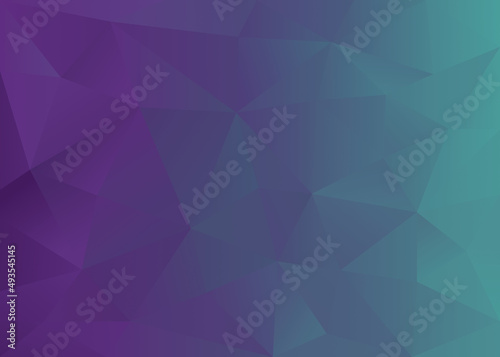 Abstract Low Poly Purple Green Blue Background	
