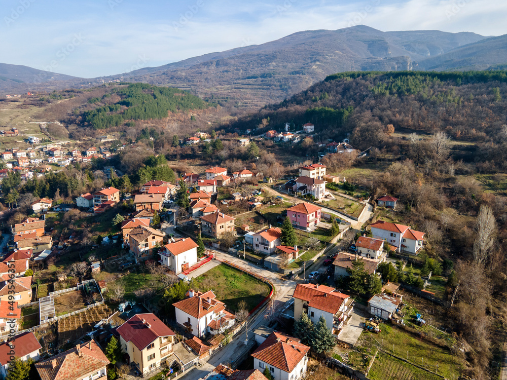 Aerial view of Village of Hrabrino, Bulgaria