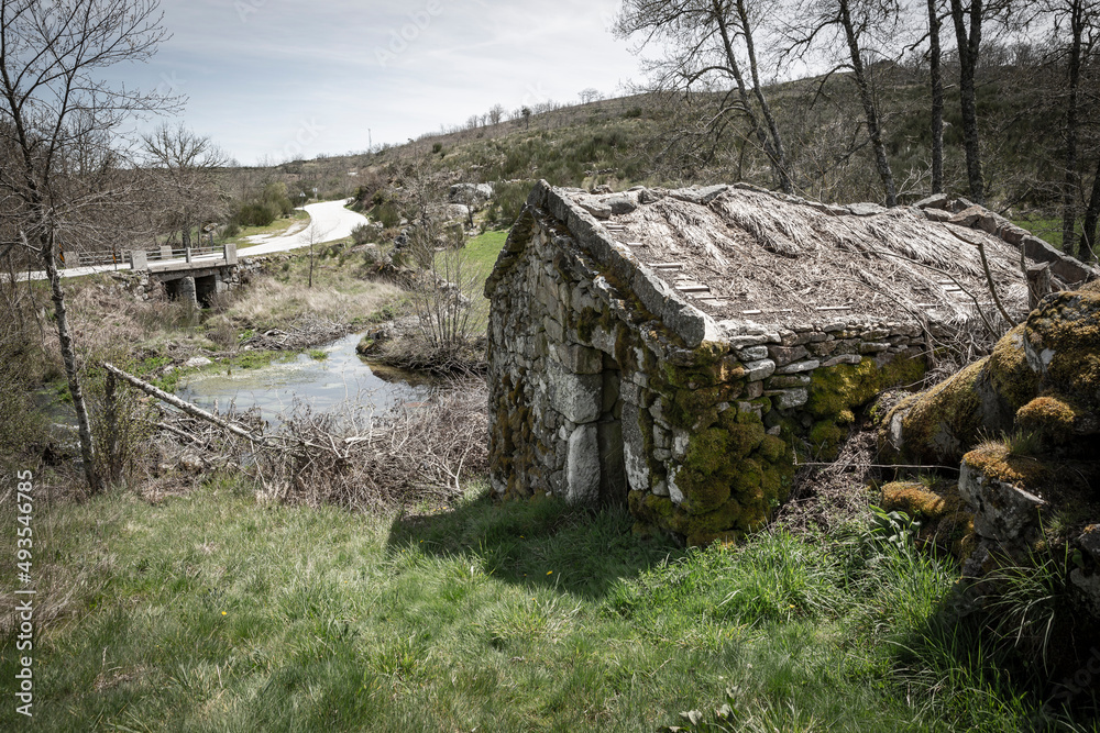 antique water mill next to Gosende village, Castro Daire, district of Viseu, Portugal