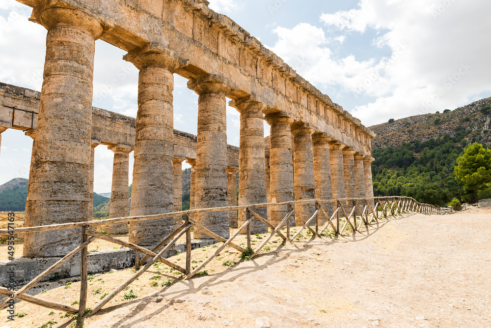 Architectural Sights of The Temple of Segesta ( Tempio di Segesta - Part II) in Trapani, Sicily, Italy.