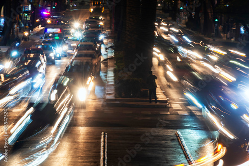 Luces en la noche en la Ciudad de México