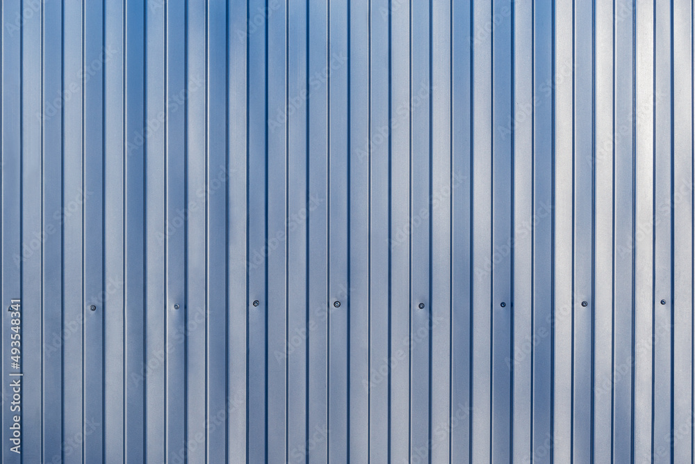 White and blue corrugated metal background. White and blue corrugated metal background.
