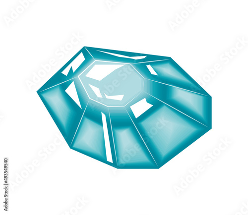healing crystal icon flat