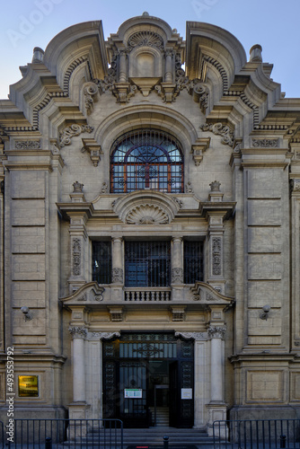 Entrance to the Presidency of the Council of Ministers in Lima.