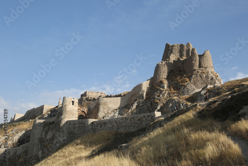 View of Van Castle in Eastern Anatolia, Turkey. City of Van has a long history as a major urban area.