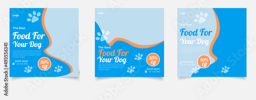 Dog food social media post template