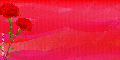 母の日　カーネーション　和紙　背景