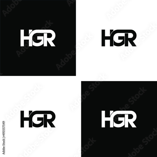 hgr letter original monogram logo design set