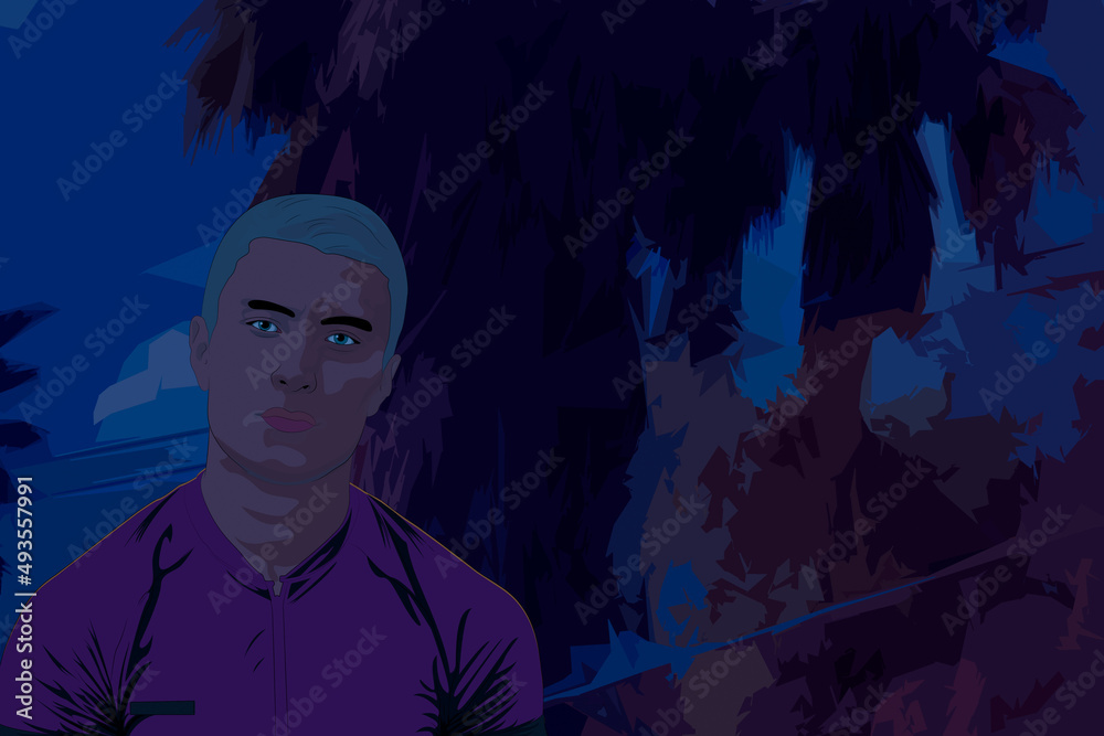 una tarde en la carretera dentro del bosque