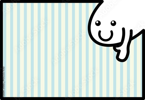 レイアウト カラフル コマ割り 手を差し出す 上からのぞく ポーズ キャラクター