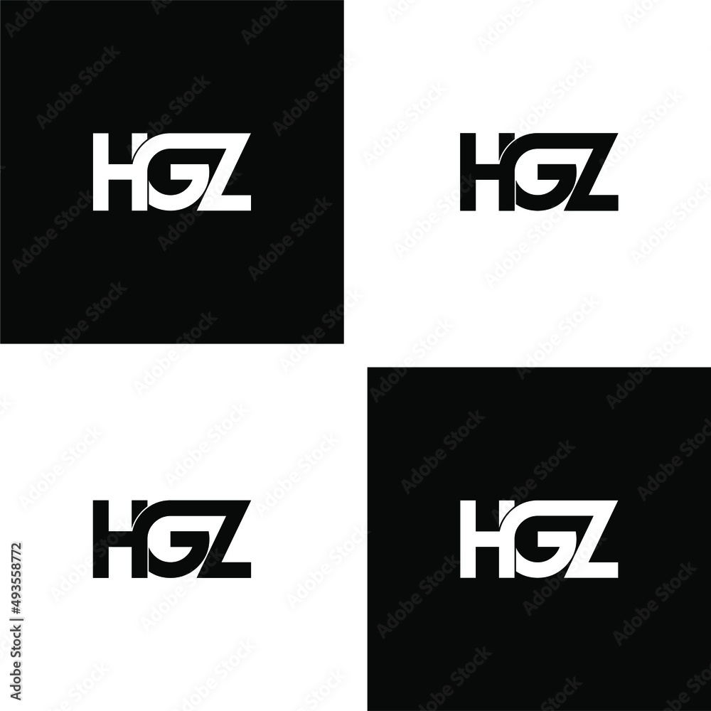 hgz letter original monogram logo design set hgz letter original monogram logo design set