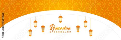 Islamic background, Gift box, lantern, fresh crescent moon on white. Design concept of ramadan kareem, mawlid, iftar,isra and miraj or eid al fitr adha, copy space text area. Vector illustration