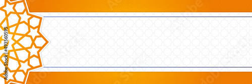 Islamic background, Gift box, lantern, fresh crescent moon on white. Design concept of ramadan kareem, mawlid, iftar,isra and miraj or eid al fitr adha, copy space text area. Vector illustration