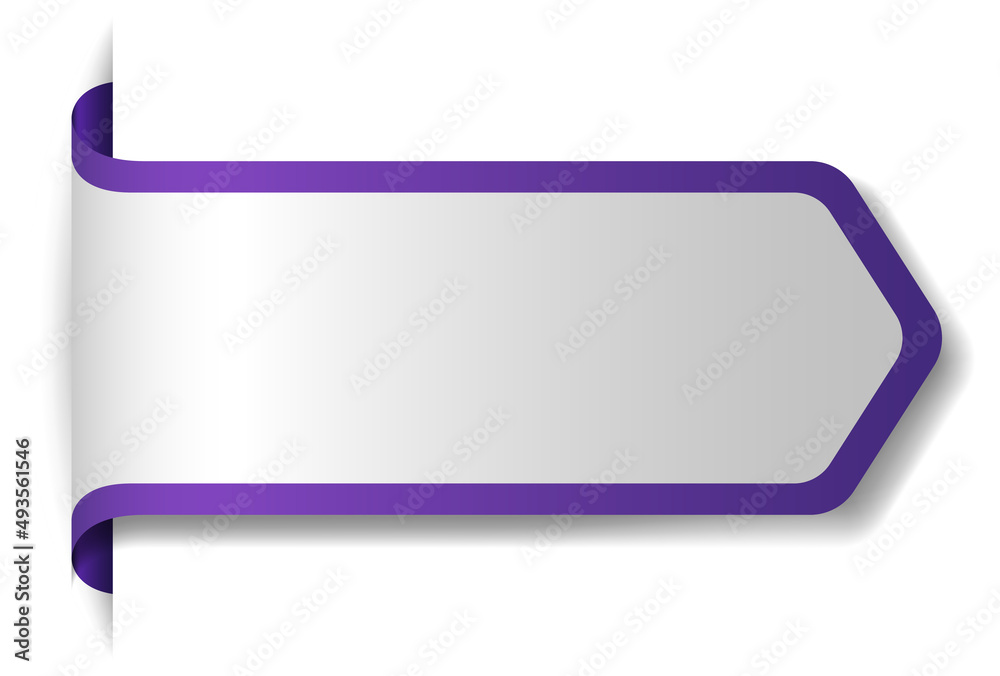 Violet banner design on white background Violet banner design on white background