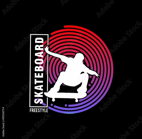  Skateboard, Brooklyn,NYC , typography graphic design, for t-shirt prints, vector illustration