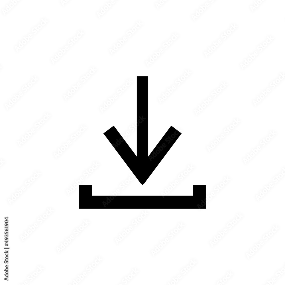 Graphic flat download icon for your design and website Graphic flat download icon for your design and website