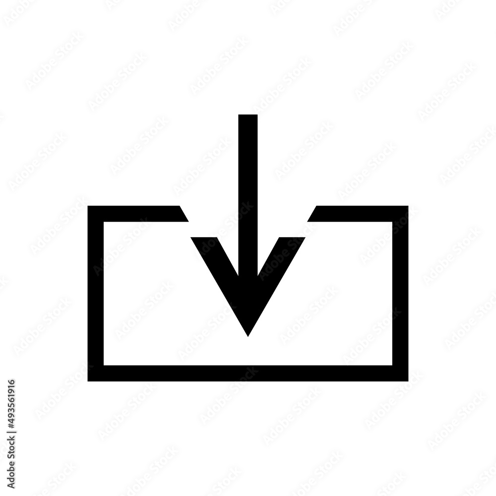 Graphic flat download icon for your design and website Graphic flat download icon for your design and website