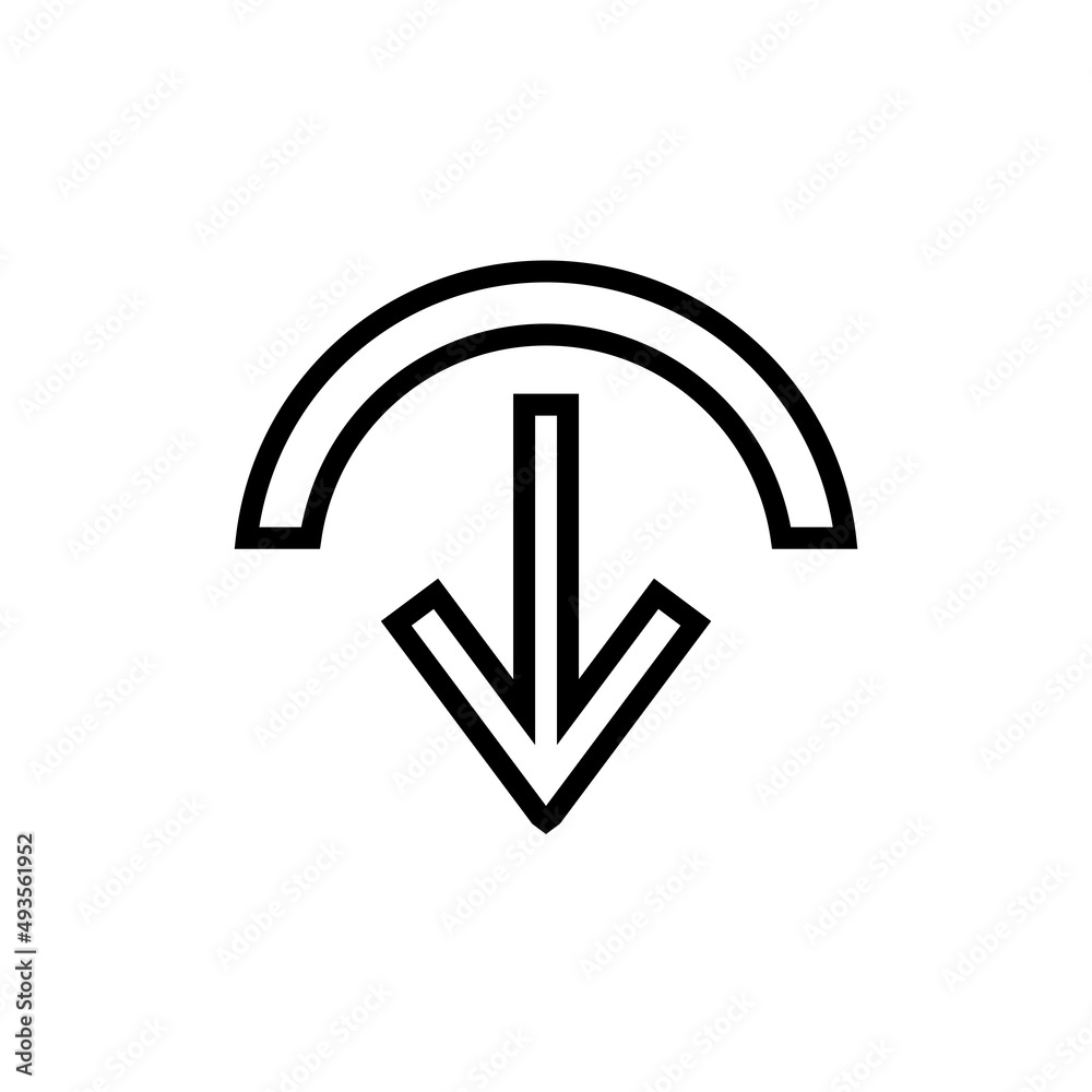 Graphic flat download icon for your design and website Graphic flat download icon for your design and website