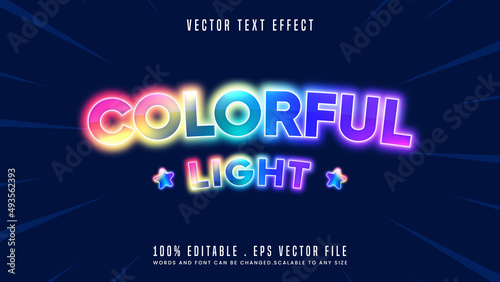 cute Colorful light Rainbow text effect
