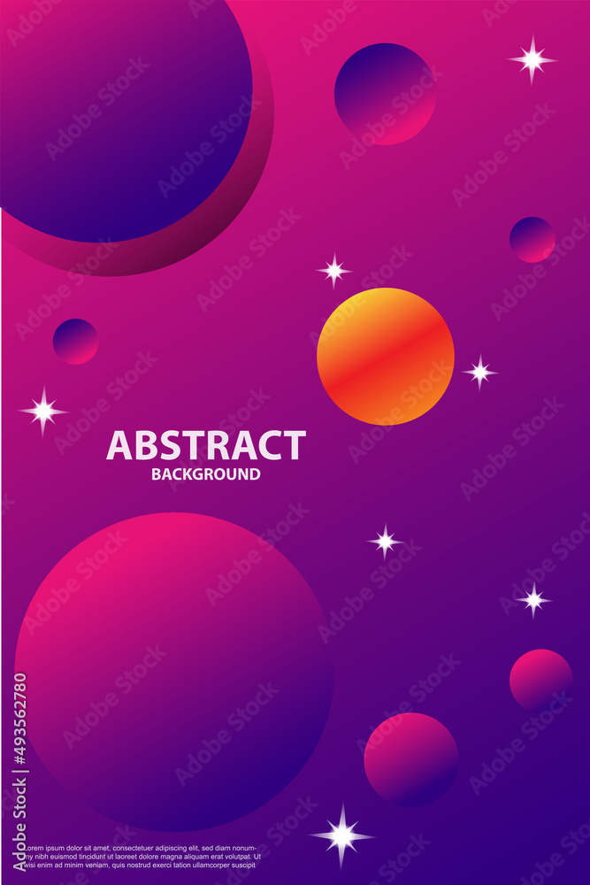 Space sky with planet and satellite. Vector set of cartoon planets ...