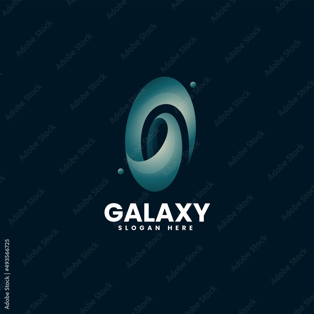 Obraz premium Vector Logo Illustration Galaxy Gradient Colorful Style.