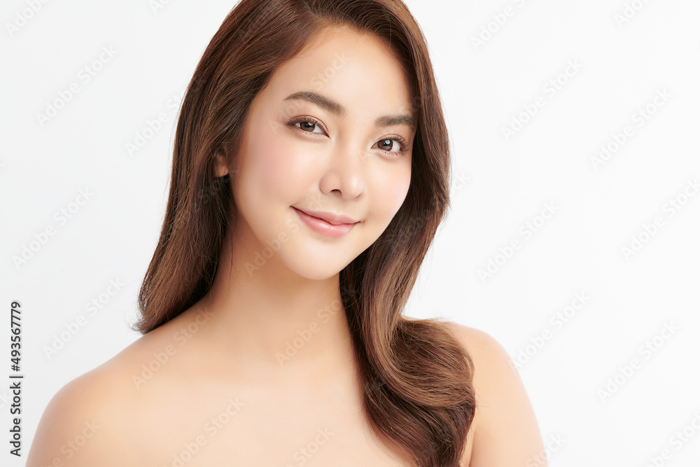 Beautiful young asian woman with clean fresh skin on white background, Face care, Facial treatment, Cosmetology, beauty and spa, Asian women portrait. Beautiful young asian woman with clean fresh skin on white background, Face care, Facial treatment, Cosmetology, beauty and spa, Asian women portrait.