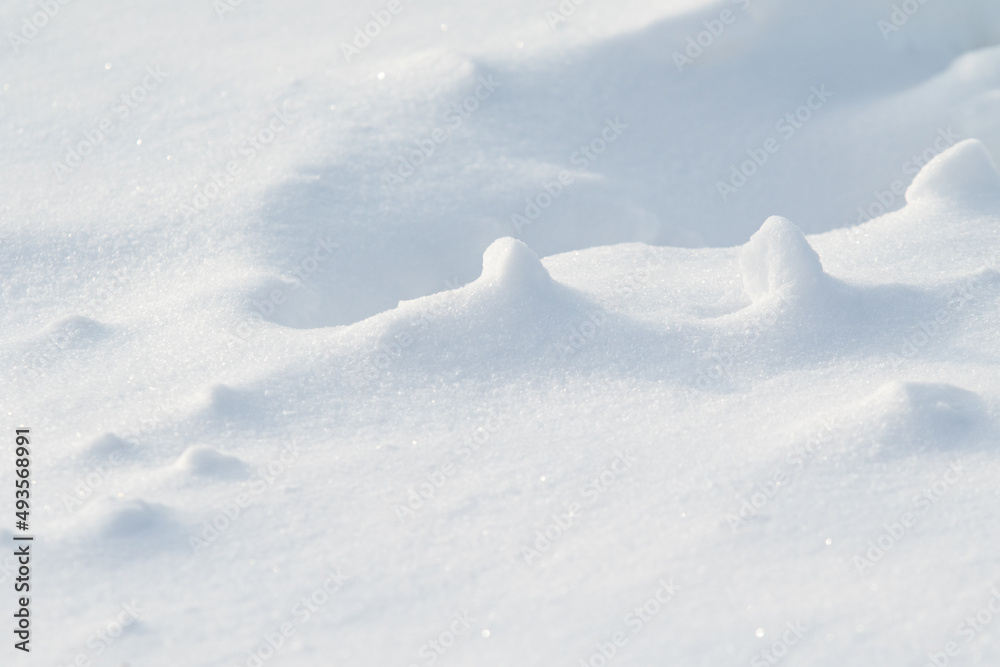 Snow ice, blizzard, snowy background.