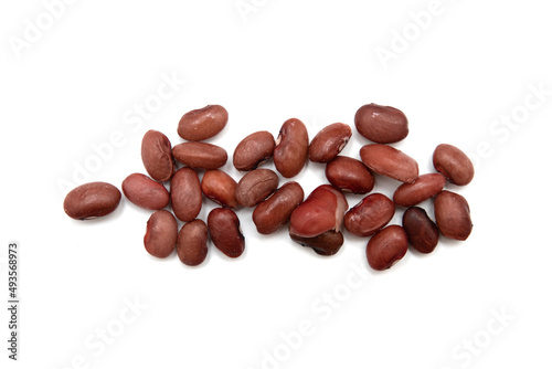 Red beans on a white background.
