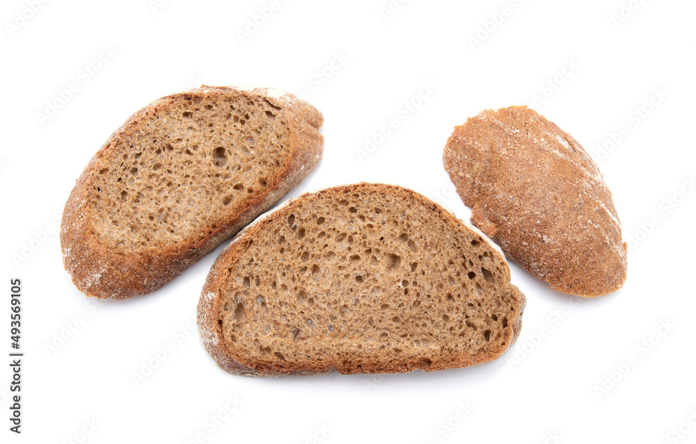 Bread toasts, crackers on a white background. Bread toasts, crackers on a white background.