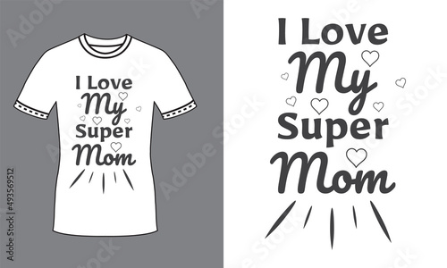 super mom typography t shirt design. Mother's day svg craft