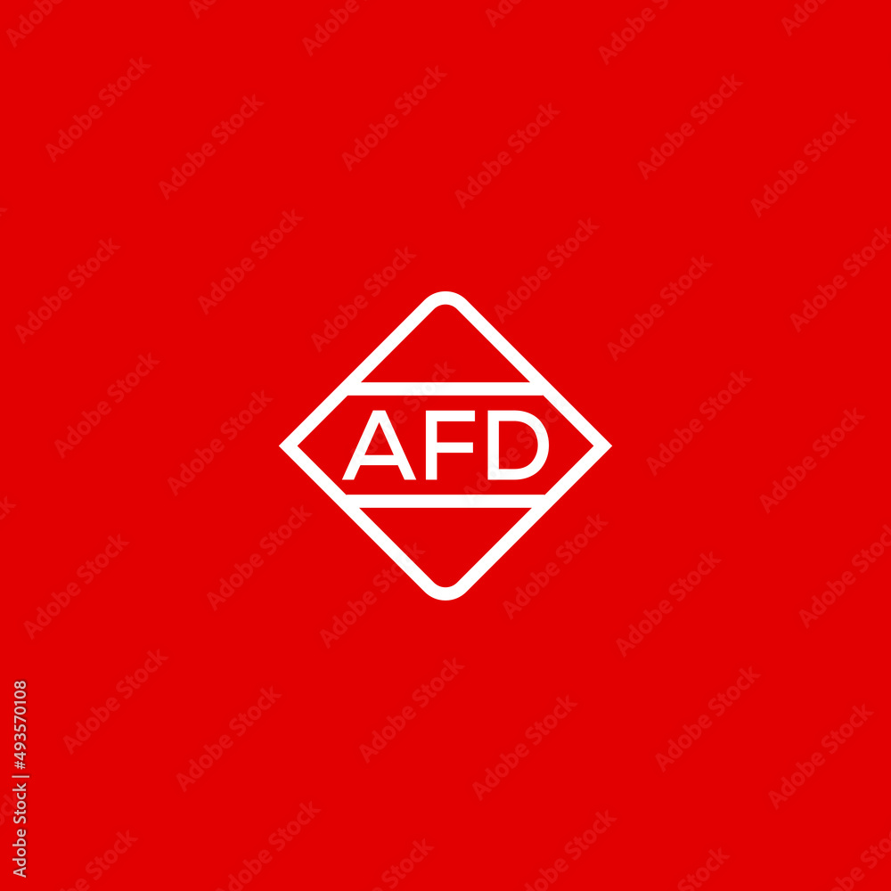 AFD 3 letter design for logo and icon.AFD monogram logo.vector