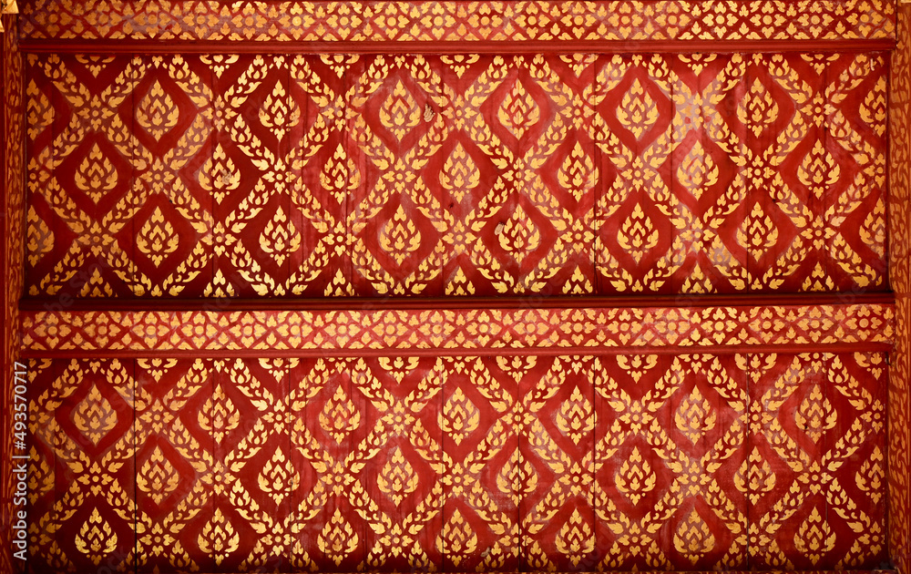 Gold Wood craft Thai classic pattern in Thai Temple at Thailand. Gold Wood craft Thai classic pattern in Thai Temple at Thailand.