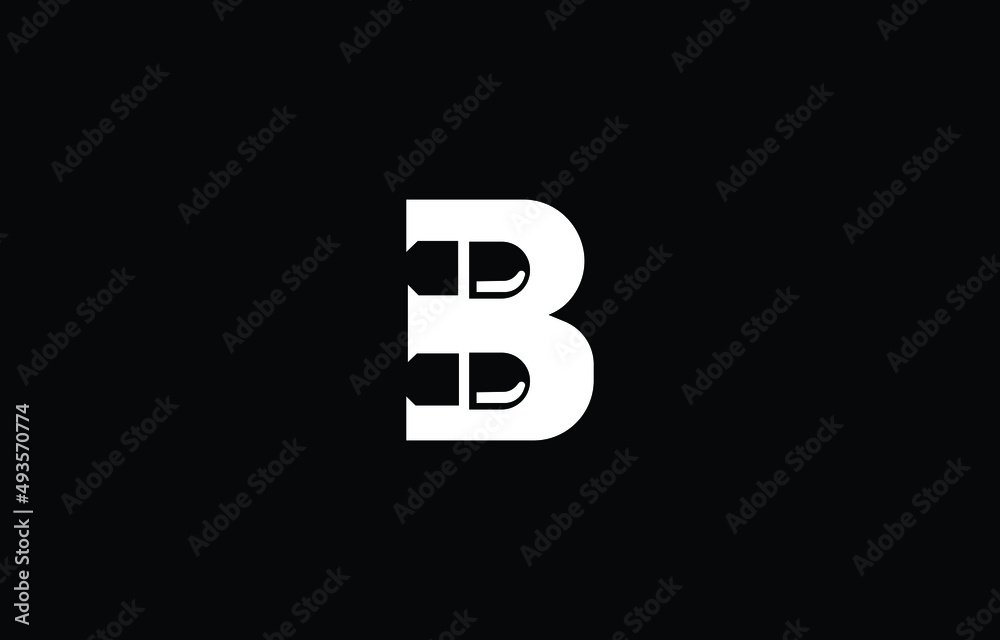 Abstract unique modern minimal alphabet letter icon Capsule Pill Letter B logo Abstract unique modern minimal alphabet letter icon Capsule Pill Letter B logo