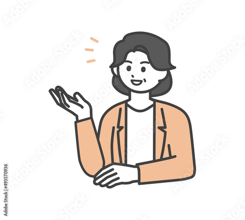 話すビジネスパーソンのイラスト素材