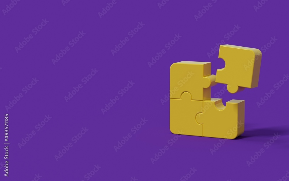 3d jigsaw puzzle pieces, problem-solving, business concept