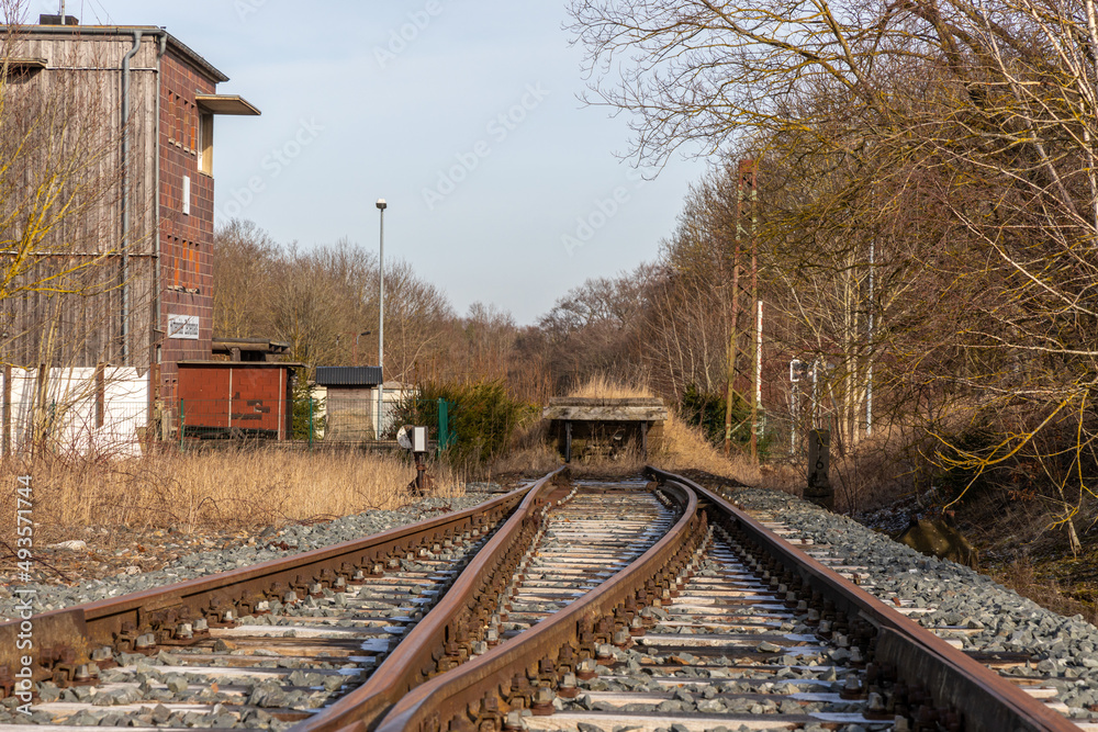 Naklejka premium Bahnhof Hüttenrode im Harz
