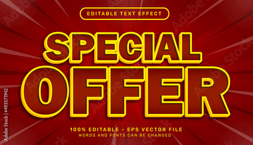 special offer 3d text effect and editable text effect
