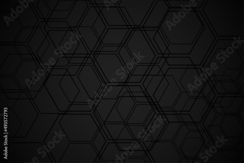 black background with hexagonal shapes