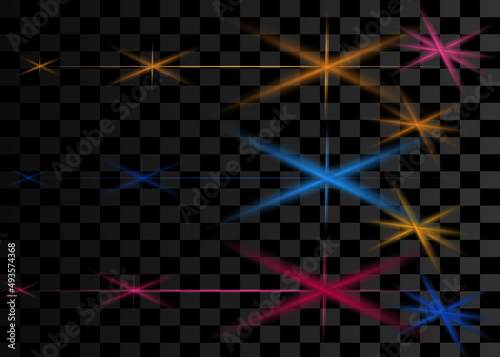 Φωτογραφία Laser beams, horizontal light beams