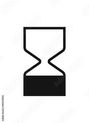 Expiry date ISO black symbol isolated on white background vector illustration