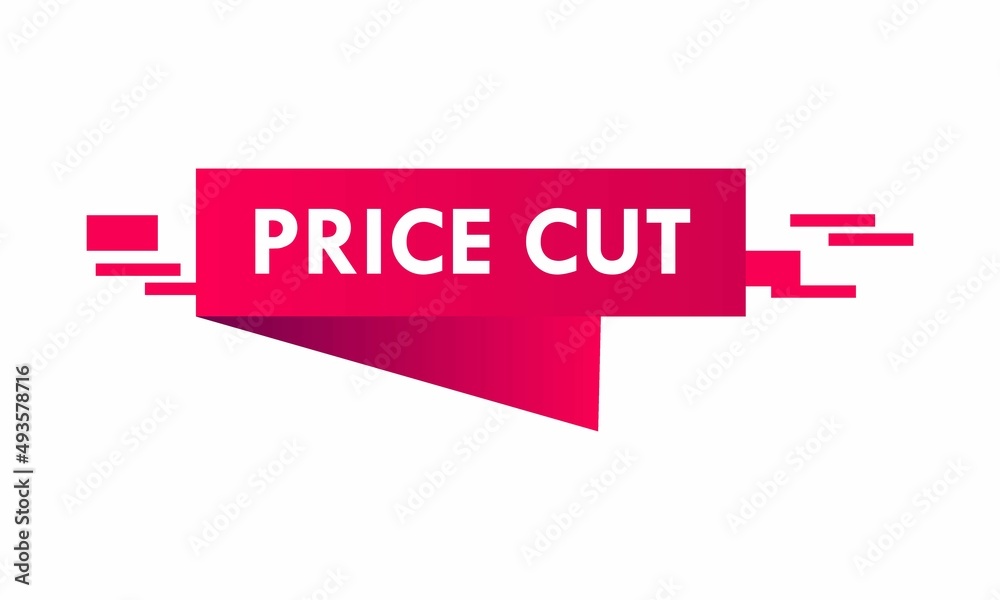 Price cut label for promotion product Price cut label for promotion product