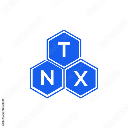 TNX letter logo design on White background. TNX creative initials letter logo concept. TNX letter design. 