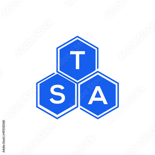 TSA letter logo design on black background. TSA  creative initials letter logo concept. TSA letter design.