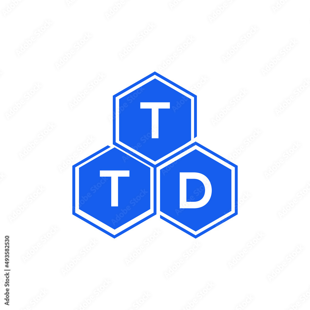 TTD letter logo design on black background. TTD  creative initials letter logo concept. TTD letter design.