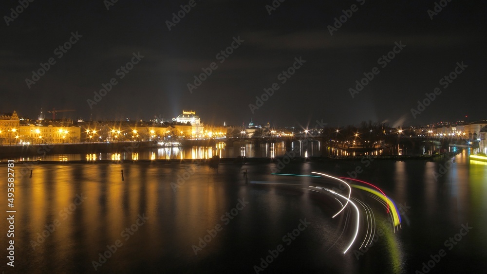 The Vltava River by night II