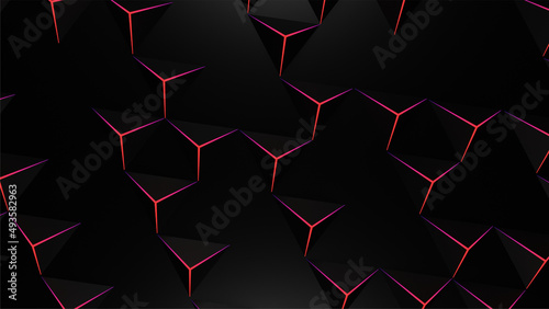 wallpaper 3d render black abstract colorful Texture Geometric Modern Metallic Luxury, 4k background wallpaper for pc