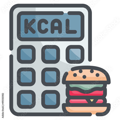 calories line icon