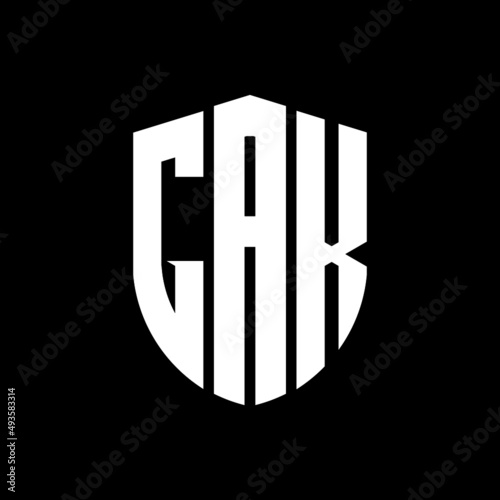 GAK letter logo design. GAK modern letter logo with black background. GAK creative  letter logo. simple and modern letter logo. vector logo modern alphabet font overlap style. Initial letters GAK  photo